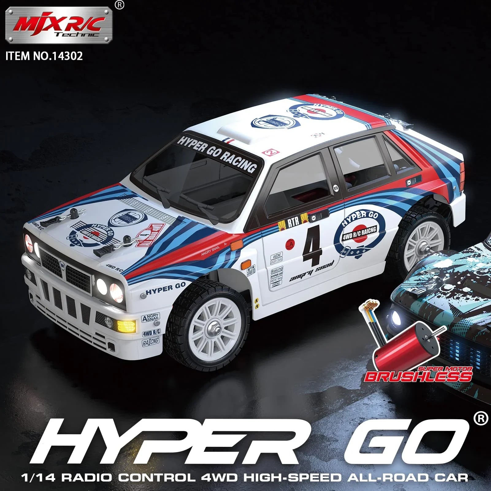 Hyper Soft Play MJX Hyper GO Lancia 1:14 4WD RC Car 60+km/h | Kidoyz