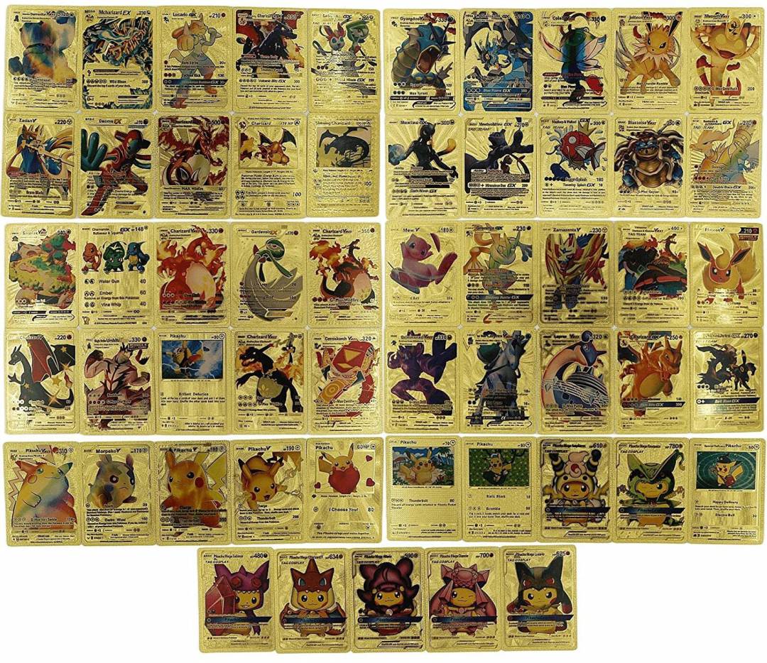 ultra rare 55 pcs gold pokemon cards pack Pokemon V-Series 55 Golden Cards Pack – Kaihama