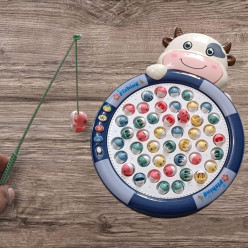 Fishing Rotating Pond with 45 Pcs Fish, 4 Fishing Pole and Music Effect for Kids - Multicolor Image of Fishing Rotating Pond with 45 Pcs Fish, 4 Fishing Pole and Music Effect for Kids - Multicolor