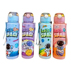 700 ml Cute Children ASTRONAUT SPACE Water Bottle with Straw PP Plastic BPA Free Image of 700 ml Cute Children ASTRONAUT SPACE Water Bottle with Straw PP Plastic BPA Free