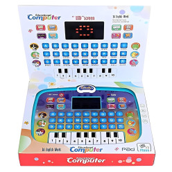 Kids LED Screen Educational Computer Toy with Music & Lights for Early Learning | Toy Computer with Piano for ABC & 123 Learning | 26 English Words | Kids Game Laptop Plastic-Multicolour Image of Kids LED Screen Educational Computer Toy with Music & Lights for Early Learning | Toy Computer with Piano for ABC & 123 Learning | 26 English Words | Kids Game Laptop Plastic-Multicolour