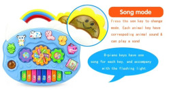 Image of Rainbow Music Piano with Striking Colours and Fun(Animal) Sounds for Kids, Flashing Lights & Wonderful Animal Sound Music