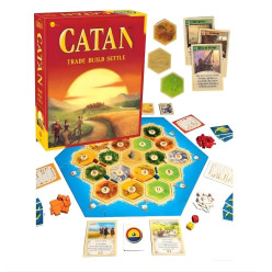 Catan Trade Build Settle Educational Board Game | Strategy & Resource Management Game for Family & Friends | Fun Learning Game for Kids & Adults | 3–4 Players, Ages 10+ Image of Catan Trade Build Settle Educational Board Game | Strategy & Resource Management Game for Family & Friends | Fun Learning Game for Kids & Adults | 3–4 Players, Ages 10+