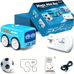 Image of RC Car for Kids with LED Display, Smart Gesture Control, Mini Football Game Toy, Rechargeable Battery, Remote Control Vehicle